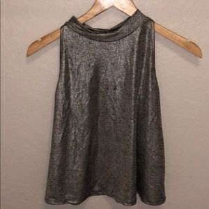 Metallic Silver Blouse